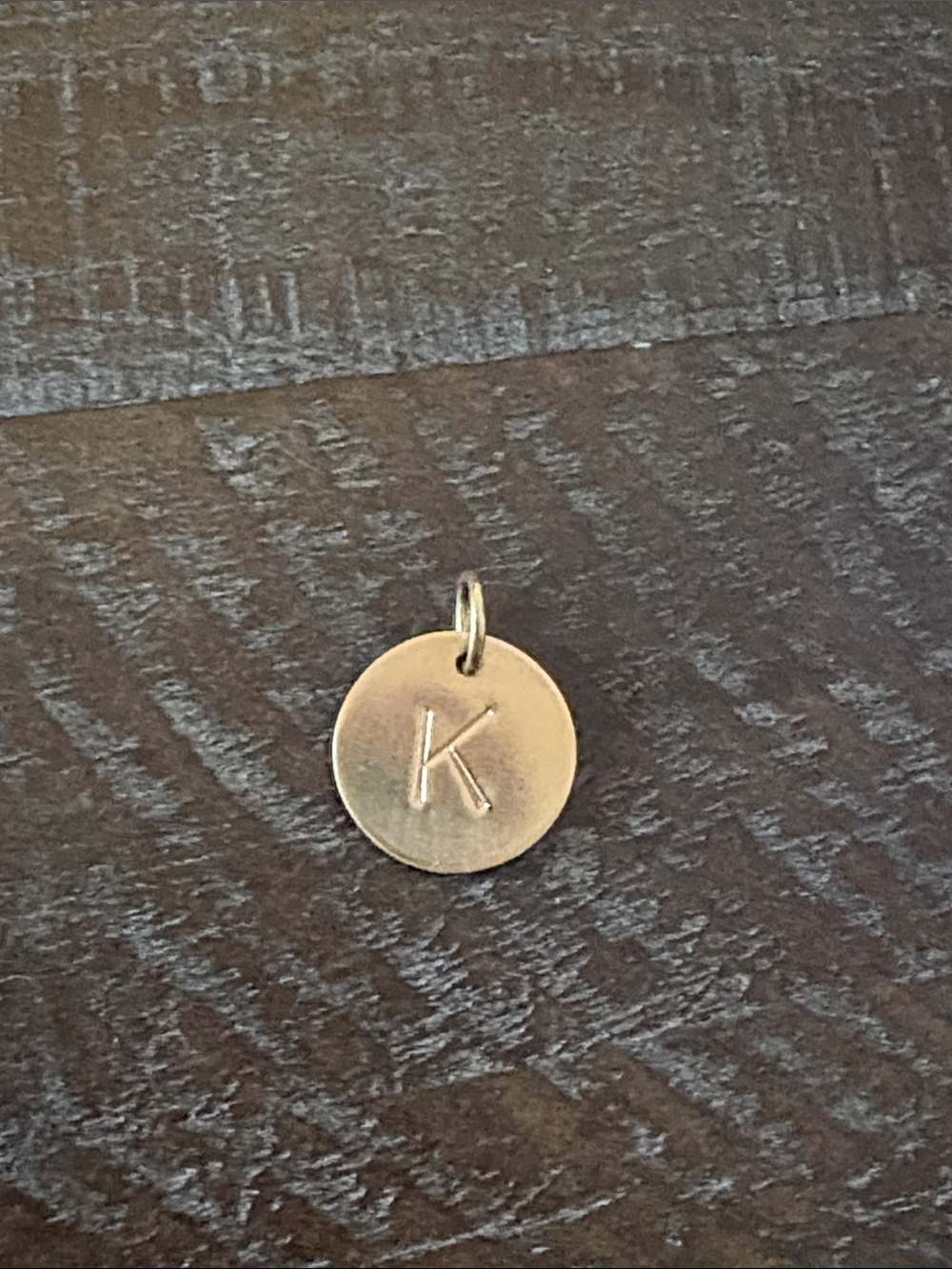 Gold initial pendant